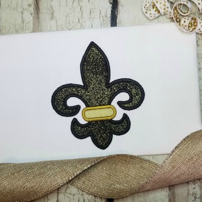 fleur de lis applique satin